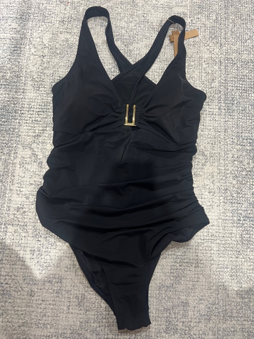 Smart Sculpt™ Ruched U-Wire Cut Out Shaping Swimsuit - 2X - Picture 2 of 6